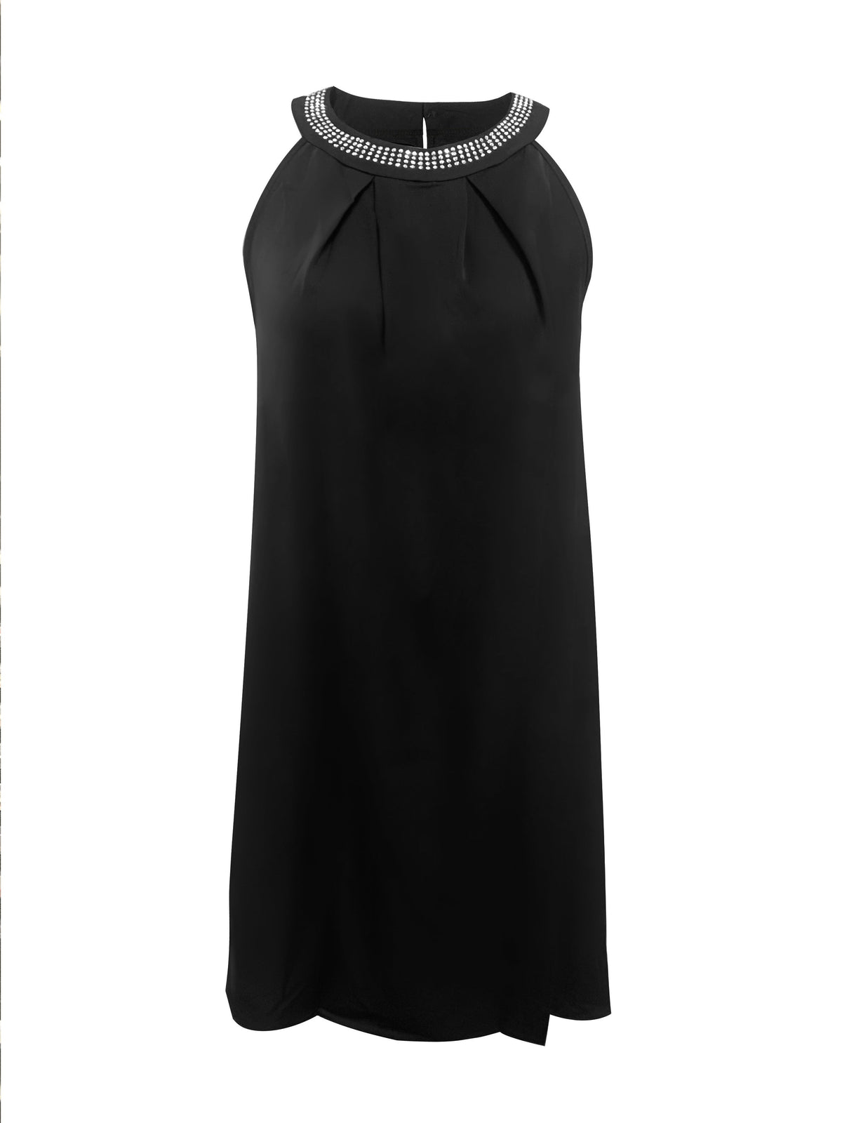 Women's Sparkle Dress | Midi Draped Sleeveless Embellished
