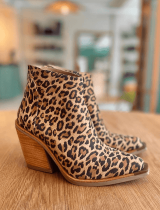 Women's Cowboy Boots | Pointed Toe Leopard Print Block Heel