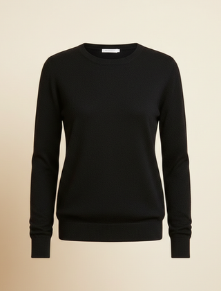 Women's Cashmere Sweater | Round Neck Long Sleeve Knit