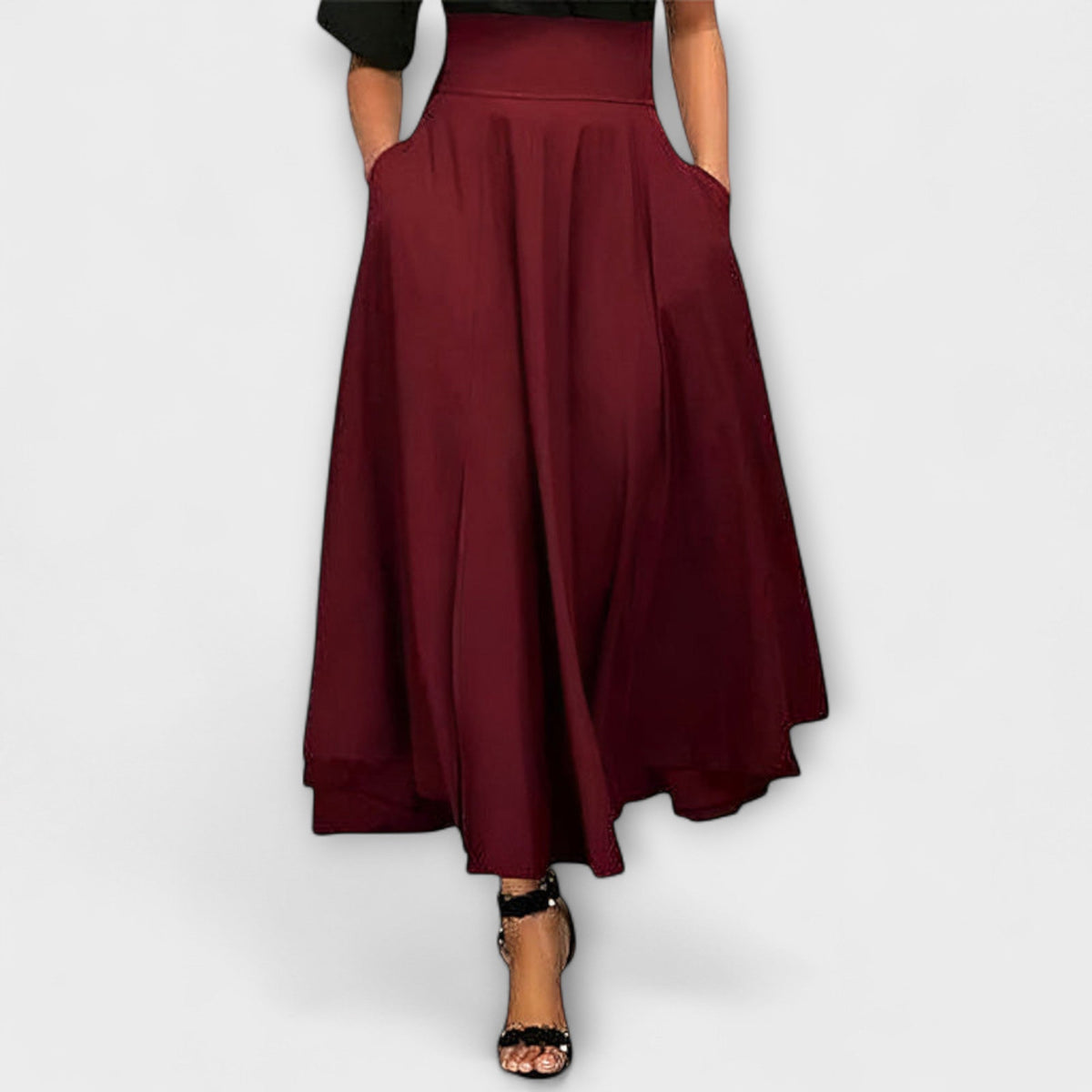 Women's Maxi Skirt | High Waist A-Line Midi Pockets