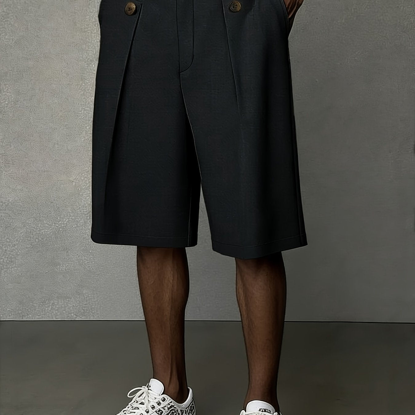 Men's White Linen Shorts | Pleated Tailored High-Rise