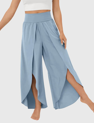 Women's Flare Pants | High Waist Wide Leg Split