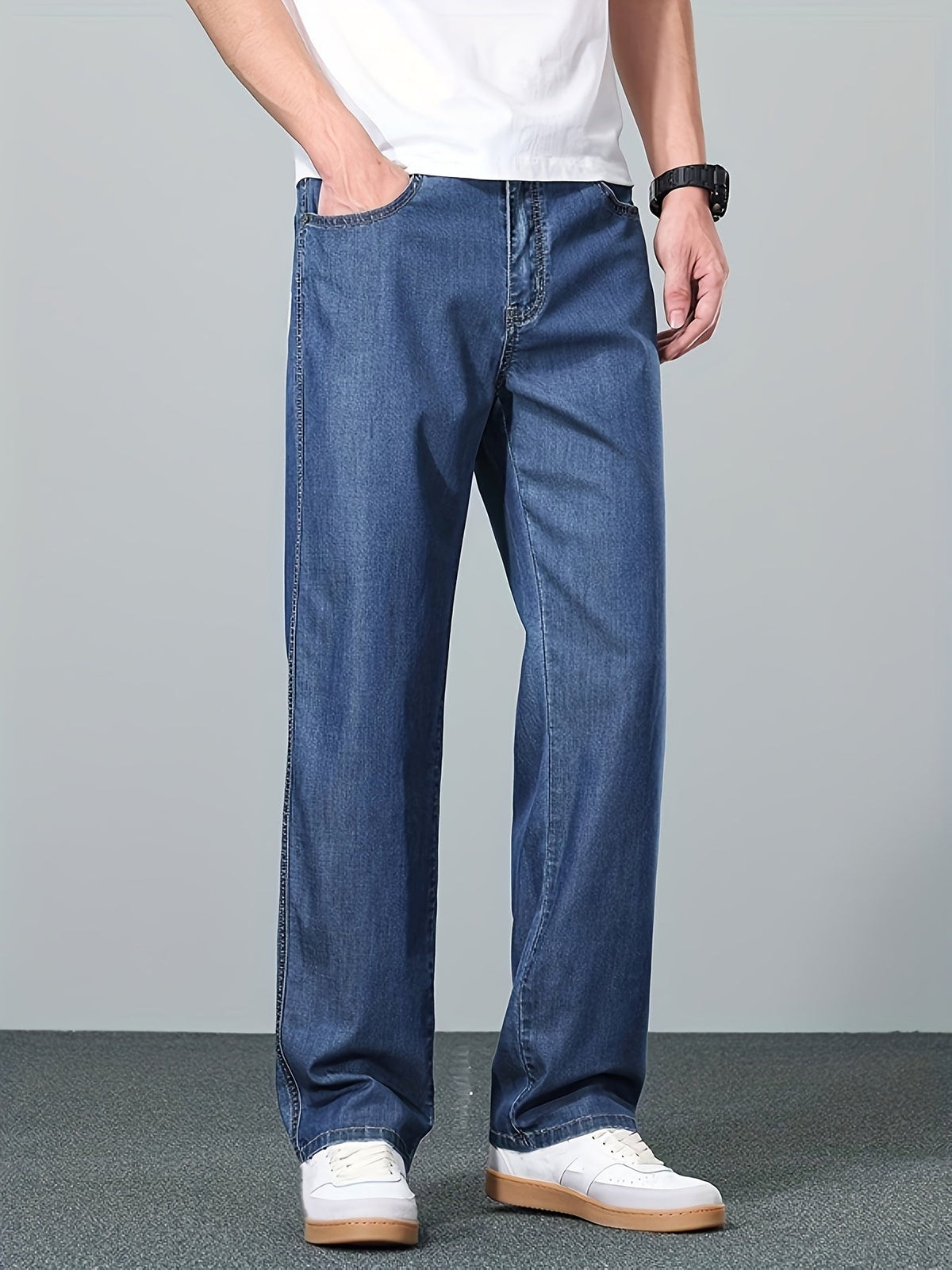 Men's Baggy Jeans | Relaxed Fit Straight Leg Denim