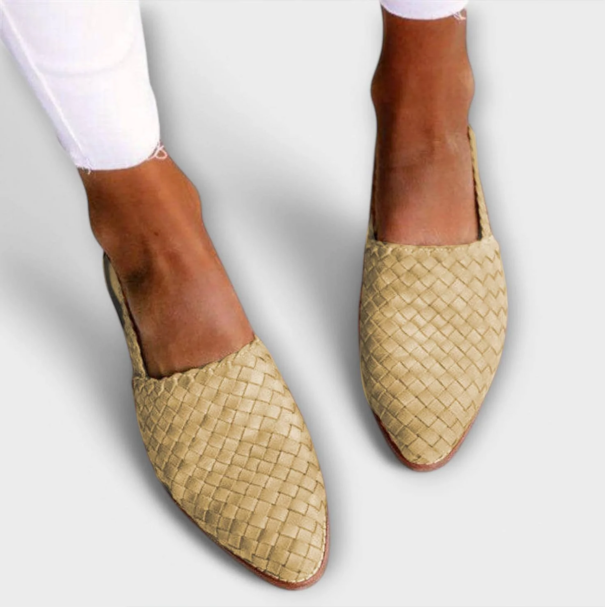 Woven Slingback Flats For Women | Pointed Toe Slip-On Slingback