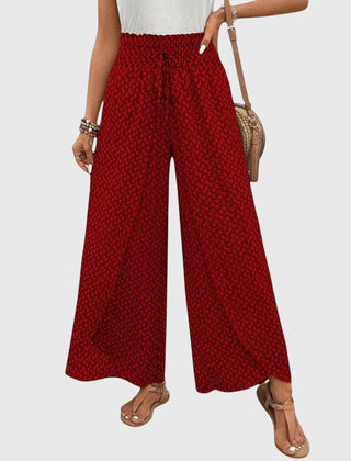 Women's Palazzo Pants | High Waist Wide Leg Drawstring Print