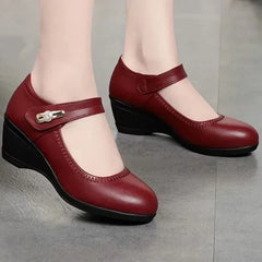Women's Mary Jane | Wedge Heel Mary Jane Shoes Platform Closed Toe