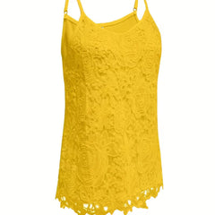 kanten tanktop met V-neck