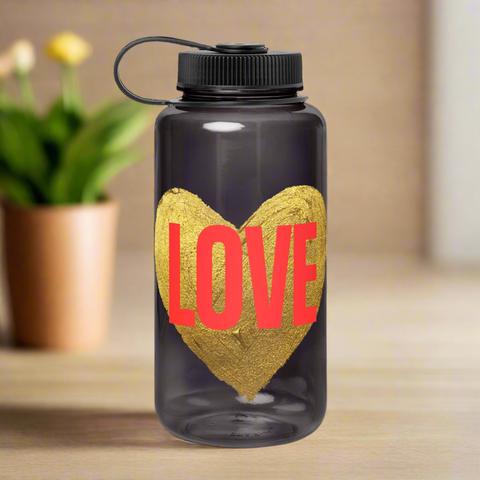 LOVE Plastic Water Bottle