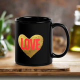 LOVE Black Mug