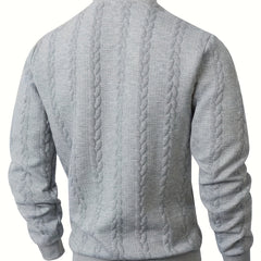 Women's Mock Neck Sweatshirt | Turtleneck Long Sleeve Textured Knit