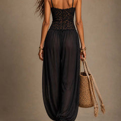 Women's Playsuit | Lace Camisole Sleeveless Wide Leg