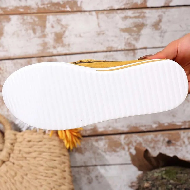 Women's Platform Sneakers | Lace Up Cushioned Suede