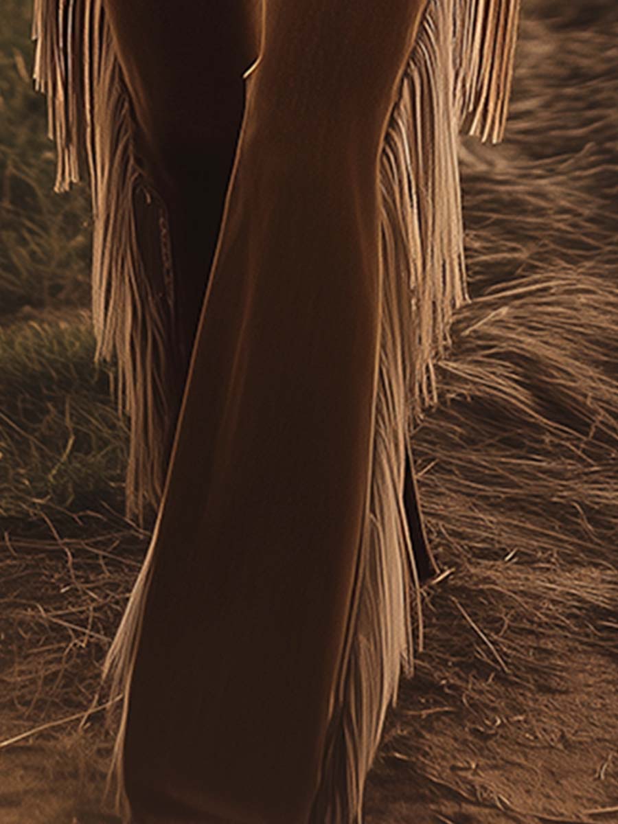 Alice | Trendy and Flattering Western Fringe Flare Jeans 2