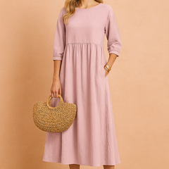 Amabel | Elegant Midi Dress with 3/4 Sleeves 2