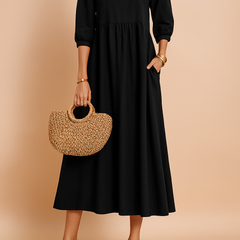 Amabel | Elegant Midi Dress with 3/4 Sleeves 4