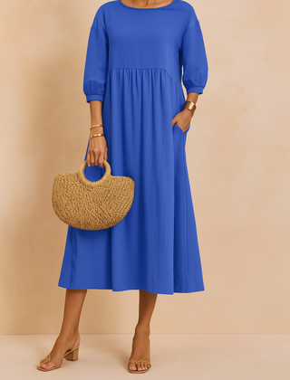 Amabel | Elegant Midi Dress with 3/4 Sleeves 6