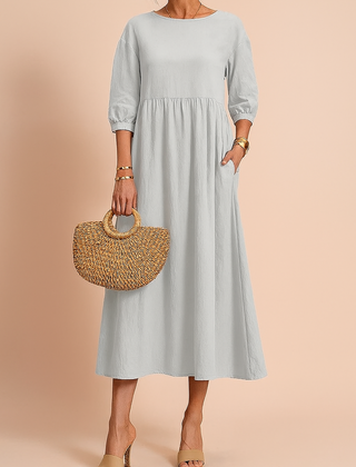Amabel | Elegant Midi Dress with 3/4 Sleeves 7