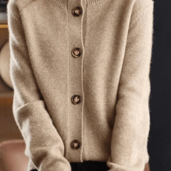 Women's Cardigan | Collar Button Front Knit Relaxed