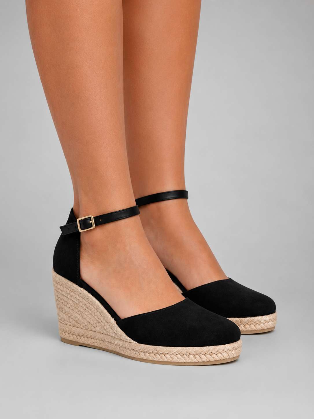 Women's Closed Toe Sandals | Wedge Heel Ankle Strap