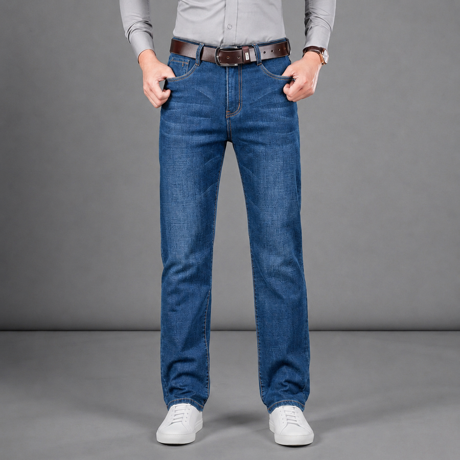 Men's Jeans | Straight Leg Denim Zip Closure