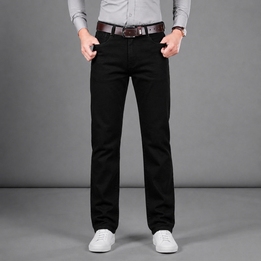 Men's Jeans | Straight Leg Denim Zip Closure