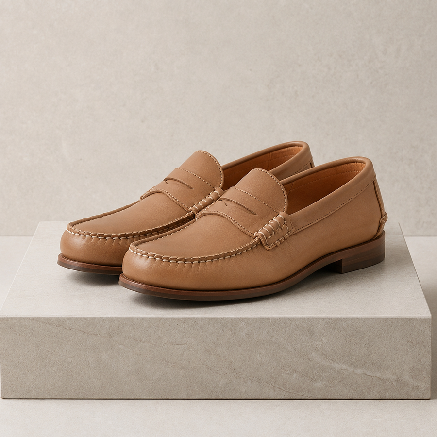 Men's Loafers | Moc Toe Penny Strap Leather