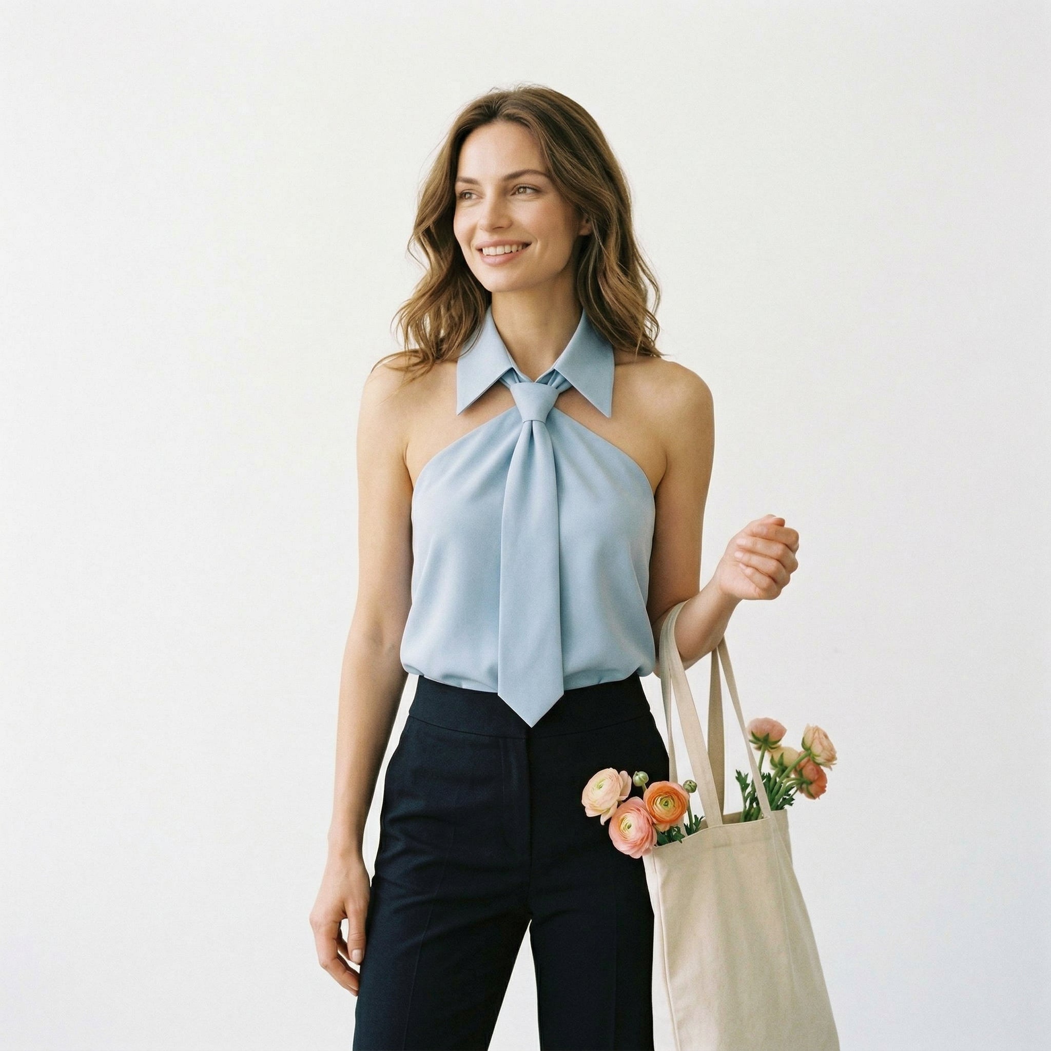 Women's Summer Top | Halter Neck Sleeveless Polyester