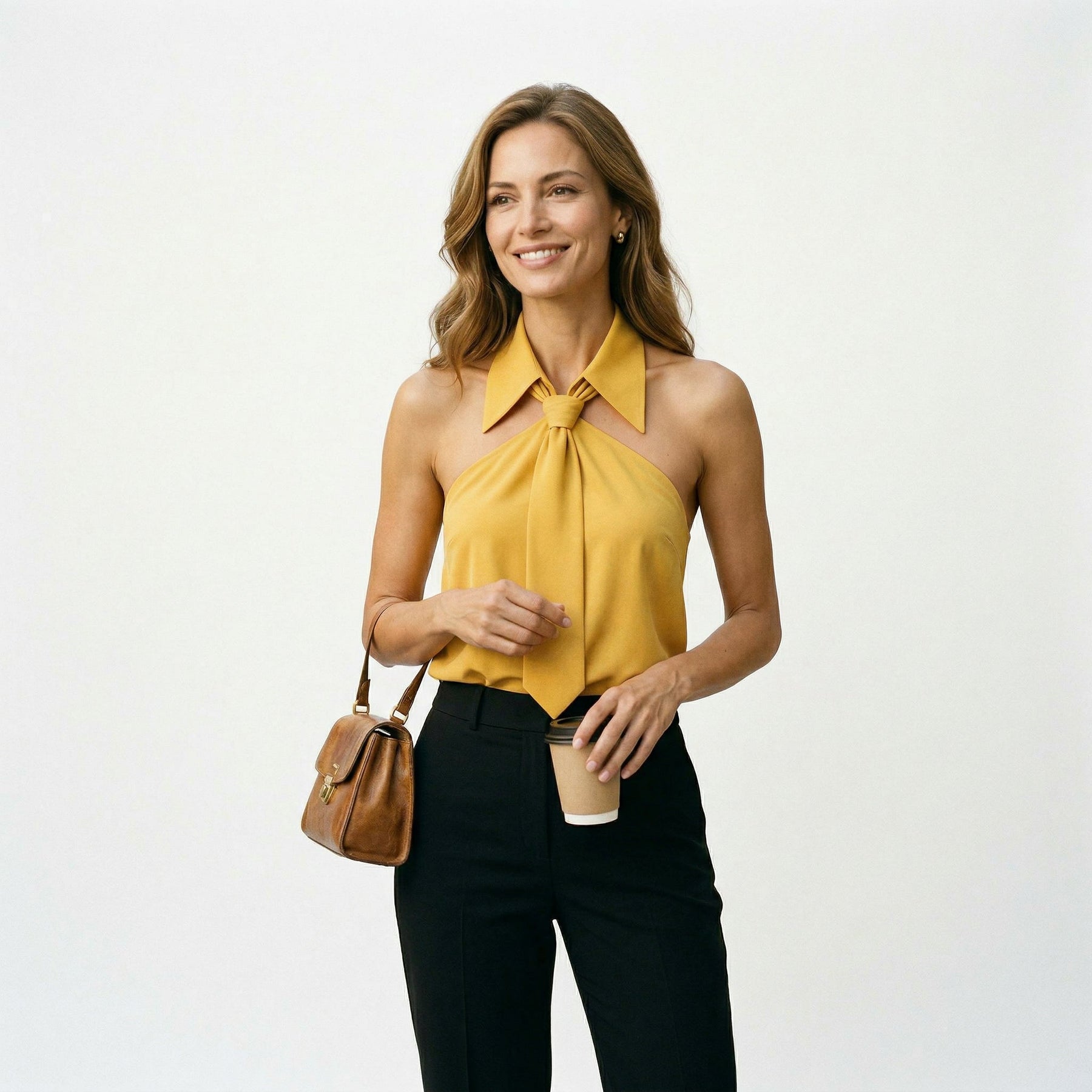 Women's Summer Top | Halter Neck Sleeveless Polyester
