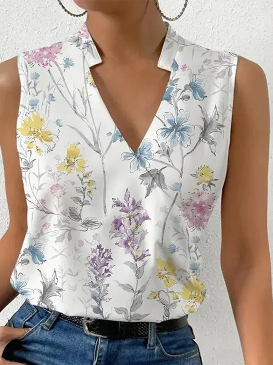 Chloe | Lightweight V-Neck Sleeveless Summer Tank Top 1