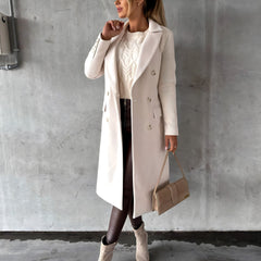 Women's Trench Coat | Double-Breasted Wide Lapels Tailored