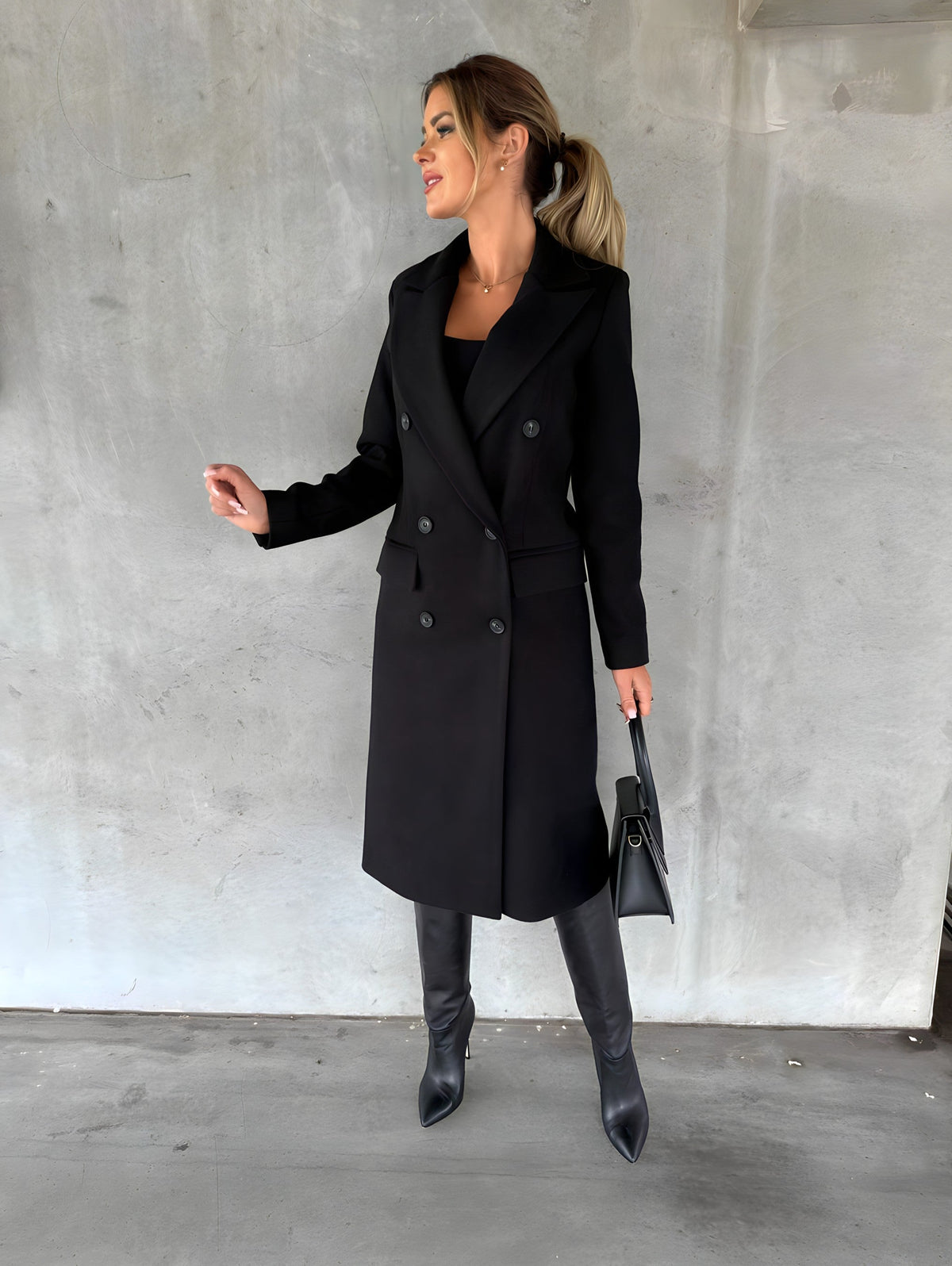 Women's Trench Coat | Double-Breasted Wide Lapels Tailored