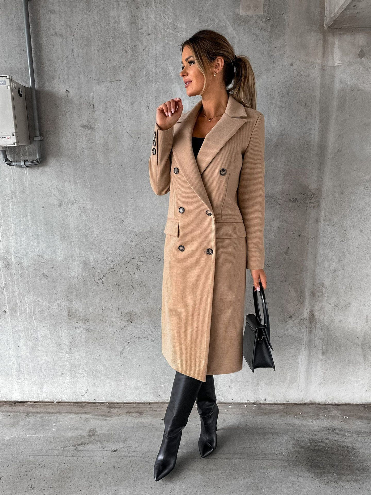 Women's Trench Coat | Double-Breasted Wide Lapels Tailored