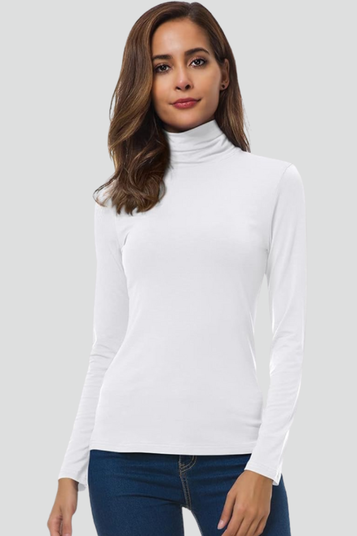 Women's Mock Neck Sweater | Turtleneck Long Sleeves Knit