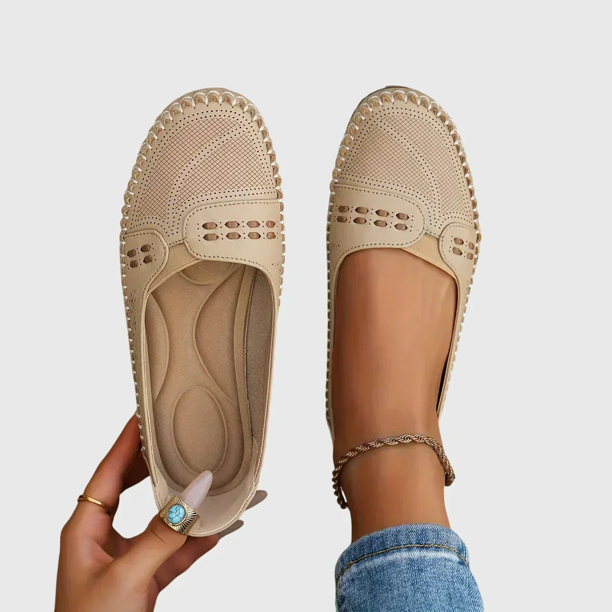 Women's Slip-On Shoe | Cushioned Sole Supportive Footbed Breathable