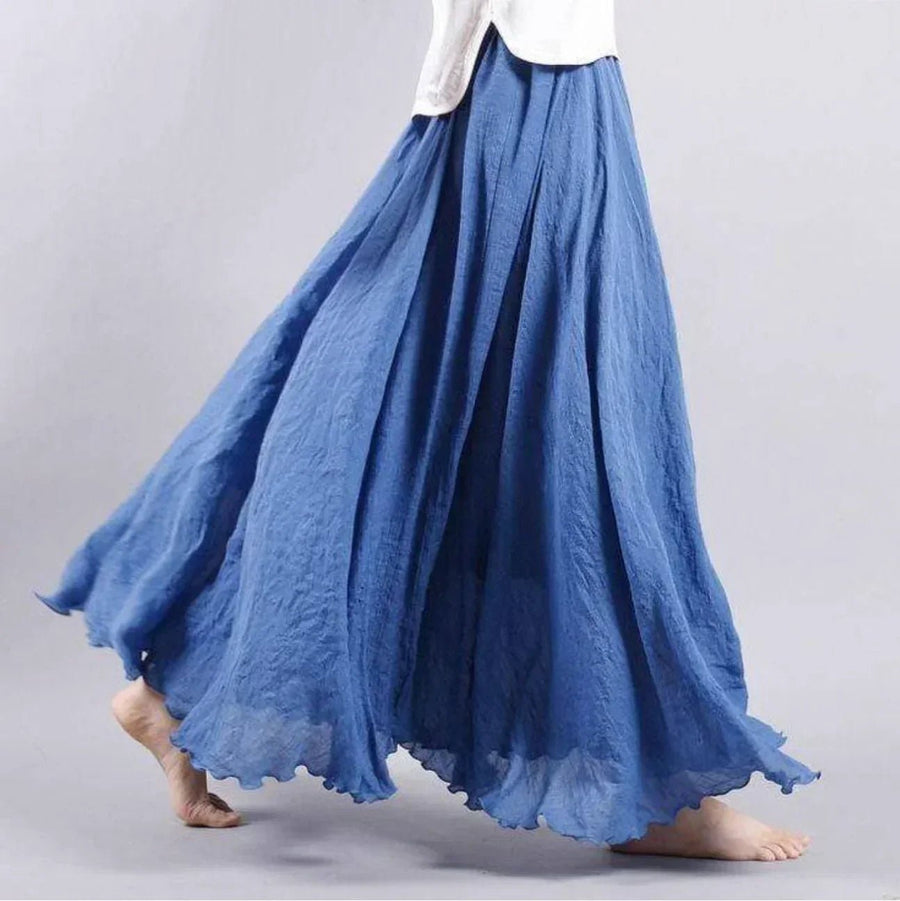 Elena | High-Waisted Flowing Boho Maxi Skirt 1