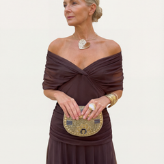 Women's Formal Dress | Off-Shoulder Maxi Crossover Ruched