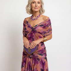 Women's Formal Dress | Off-Shoulder Maxi Crossover Ruched