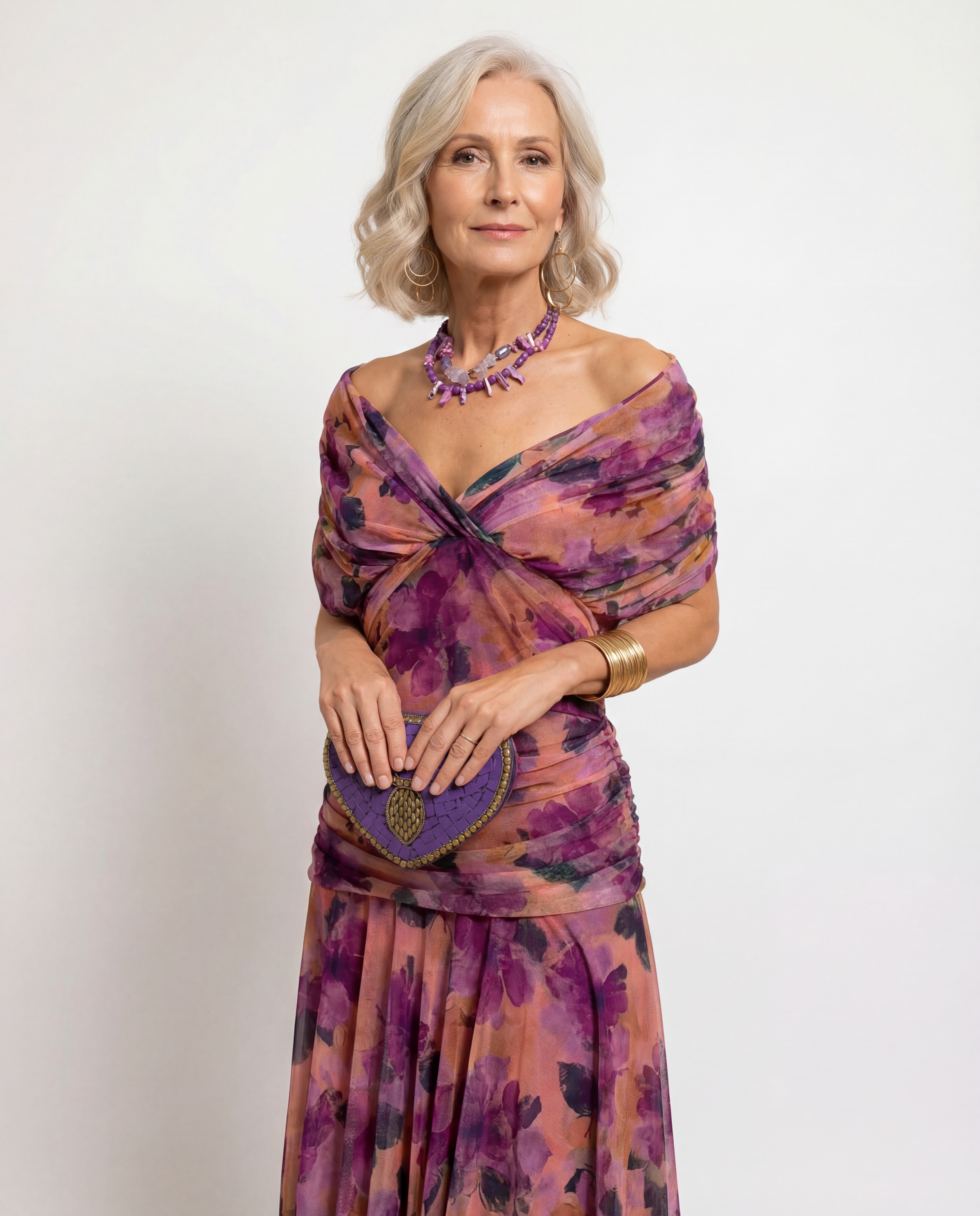 Women's Formal Dress | Off-Shoulder Maxi Crossover Ruched