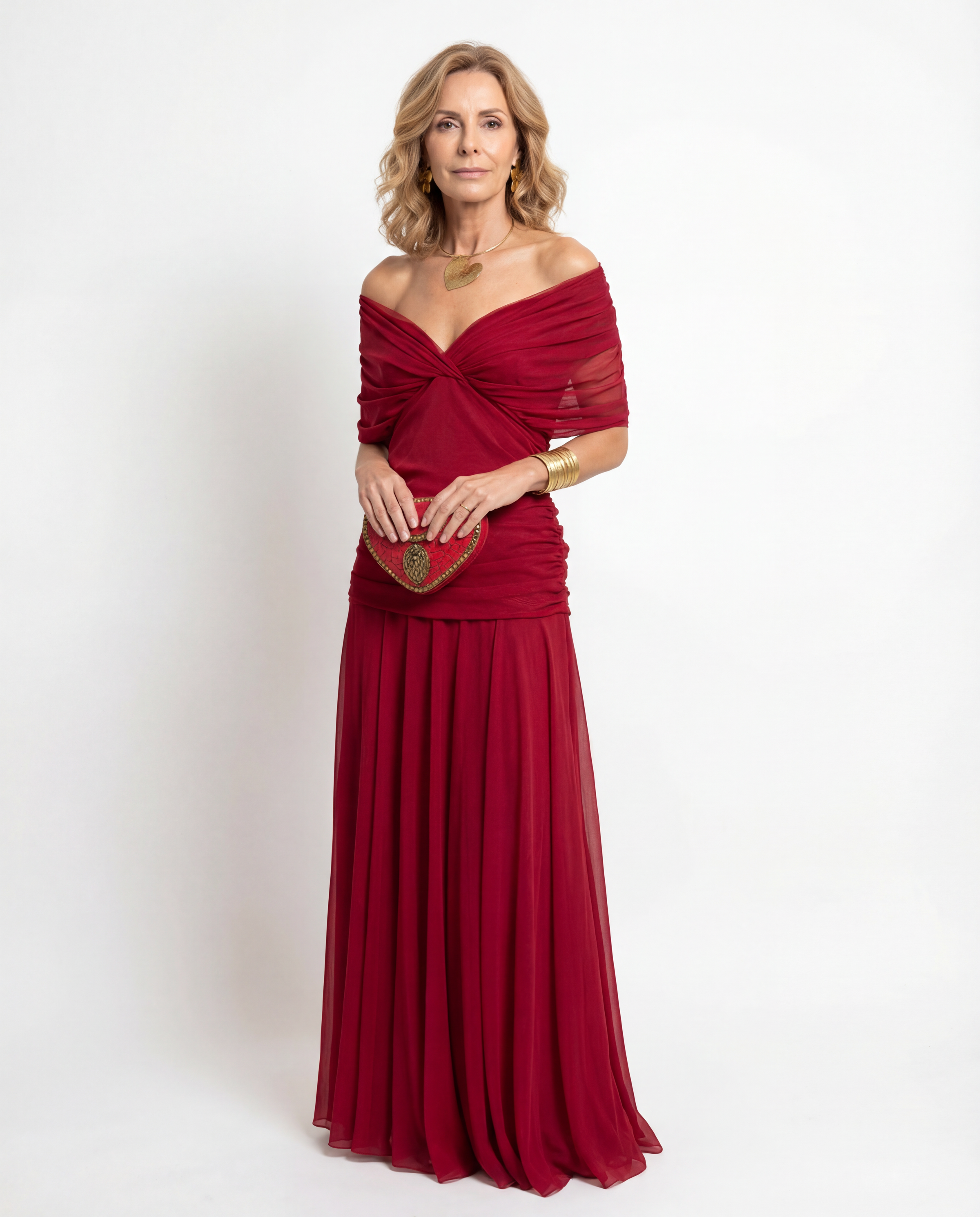 Women's Formal Dress | Off-Shoulder Maxi Crossover Ruched