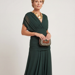 Women's Formal Dress | Off-Shoulder Maxi Crossover Ruched
