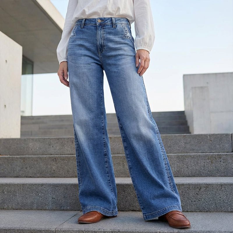 Ethel | Vintage-Inspired High-Waisted Wide-Leg Jeans 0