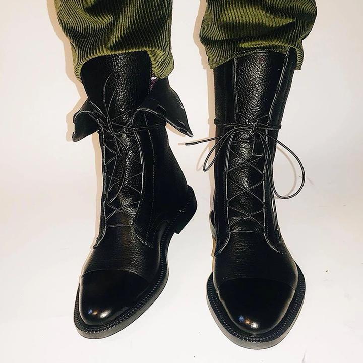 Women's Boots | Sculpted Mid-Heel Leather Ankle