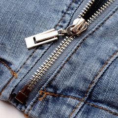 Women's Denim Jacket | Collar Lapel Button Front Relaxed Fit