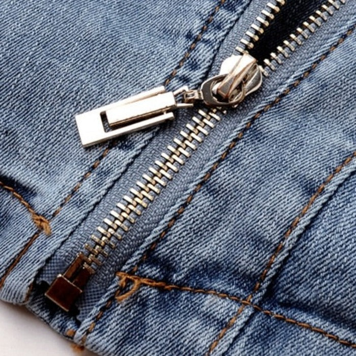 Women's Denim Jacket | Collar Lapel Button Front Relaxed Fit