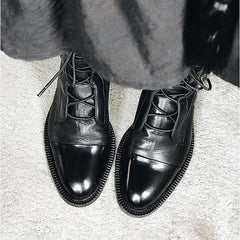 Women's Boots | Sculpted Mid-Heel Leather Ankle