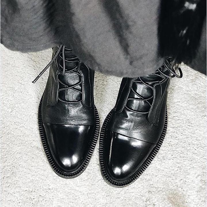 Women's Boots | Sculpted Mid-Heel Leather Ankle