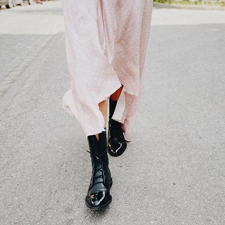 Women's Boots | Sculpted Mid-Heel Leather Ankle