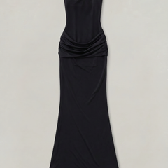 Women's Formal Dress | Strapless Corset Maxi Draped
