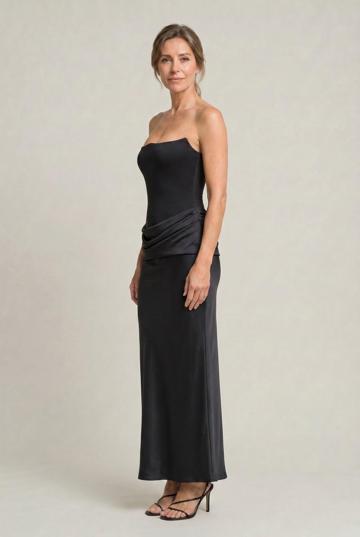 Women's Formal Dress | Strapless Corset Maxi Draped