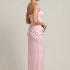 Women's Formal Dress | Strapless Corset Maxi Draped